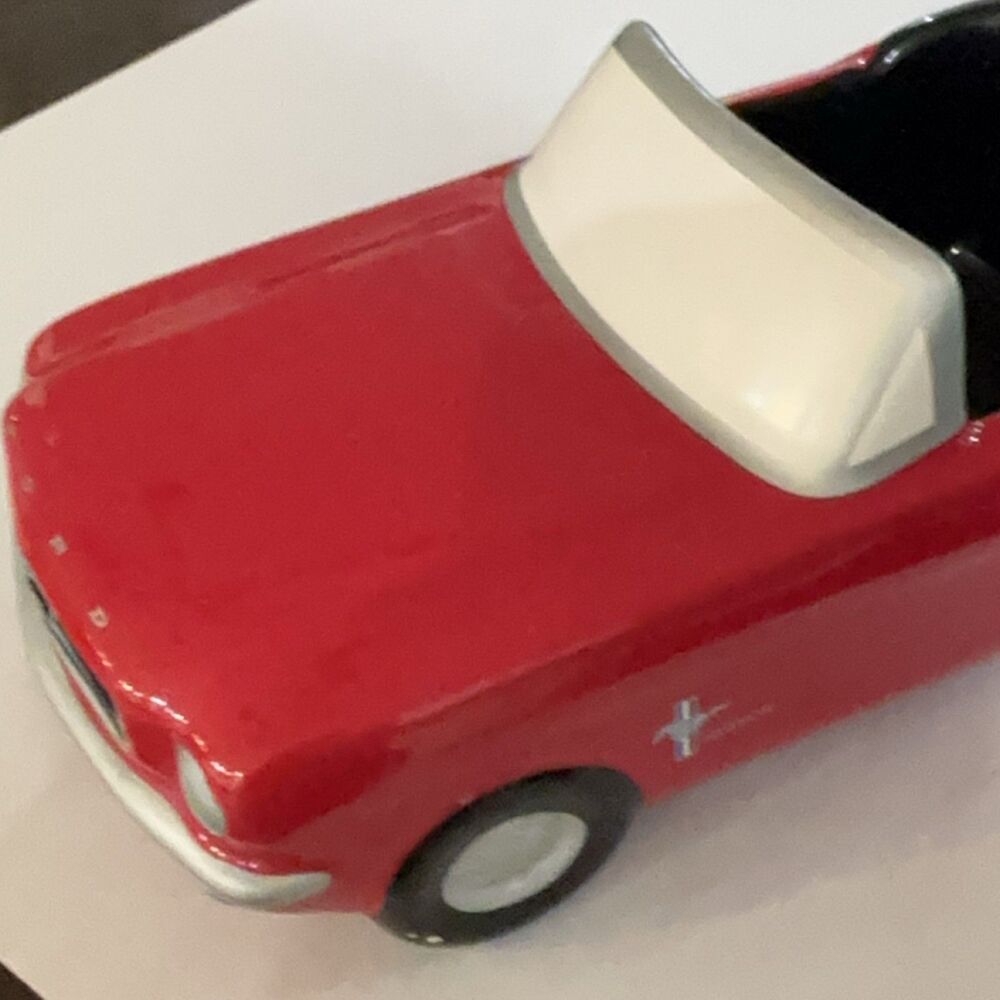Teleflora Mustang Convertible Car Planter Red Ceramic Ford Licensed ceramic - Picture 7 of 14